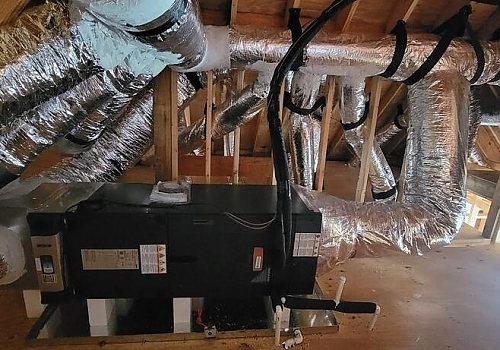 A heater placed in an attic space for optimal temperature control